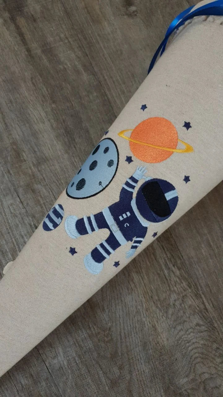 Personalisierte Schultüte Astronaut, Zuckertüte, Jungs (ohne Rohling)
