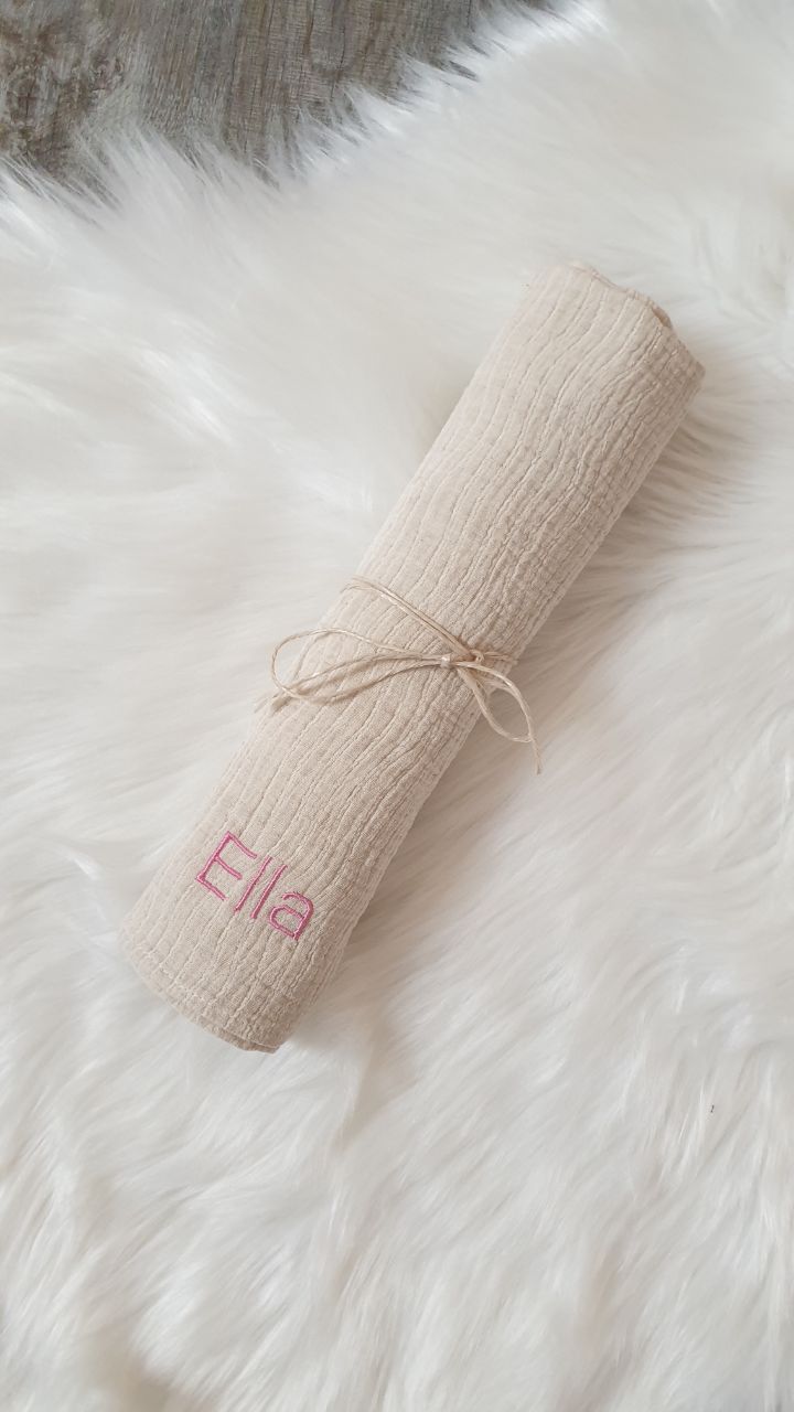 Spucktuch aus Musselin personalisiert mit Name