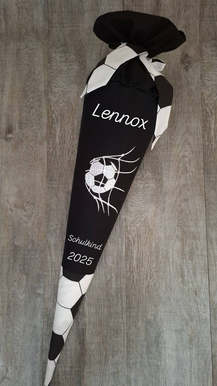 Schultüte Fußball 70cm, personalisiert, Zuckertüte, Schultüte für Jungs, Schultüte für kleine Fußballfans (ohne Rohling)