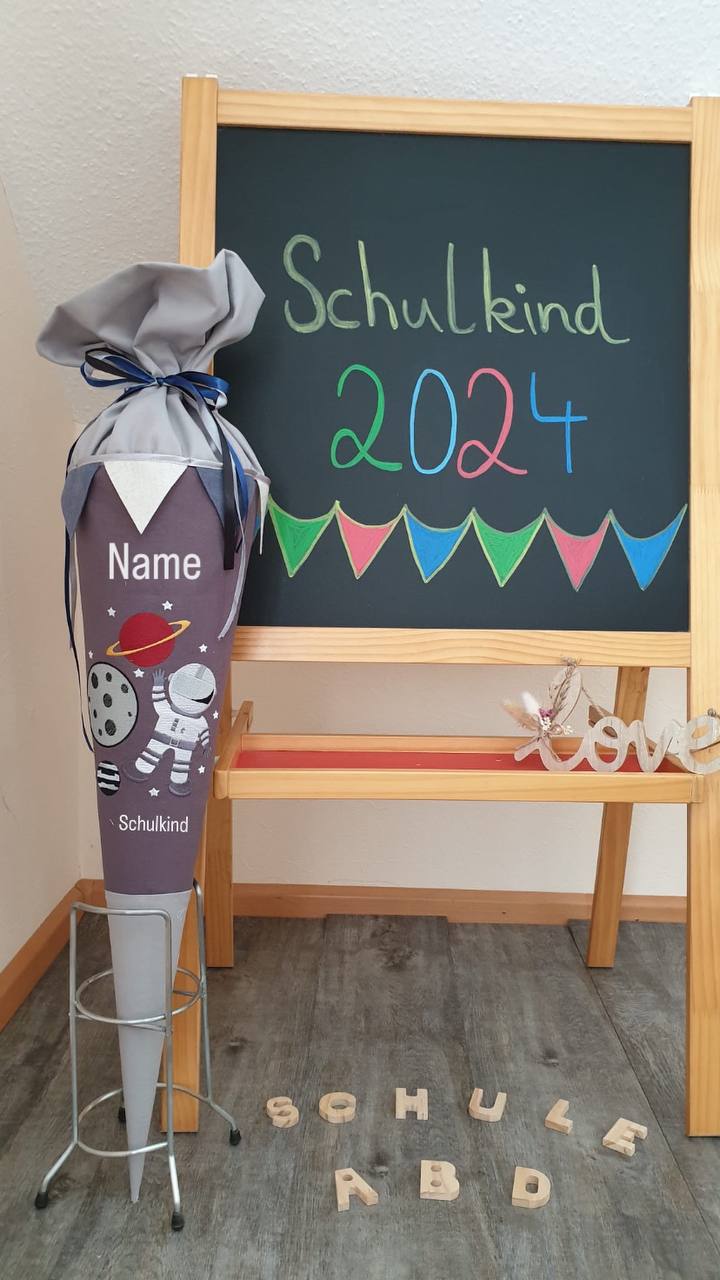 Astronaut Schultüte- Geschwister & Kita Zuckertüten - Einschulung (0hne Rohling).