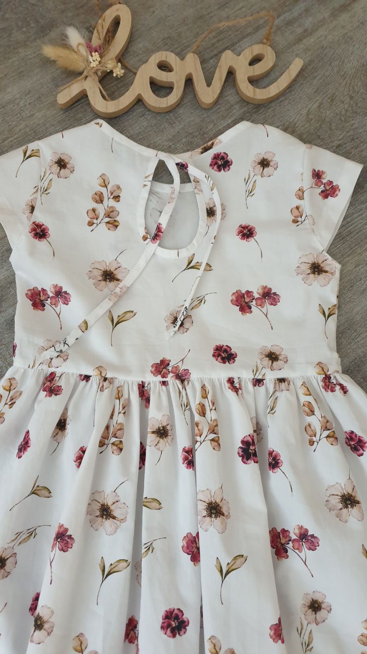 Mädchen-Sommer-Einschulung Kleid mit Flügelärmel