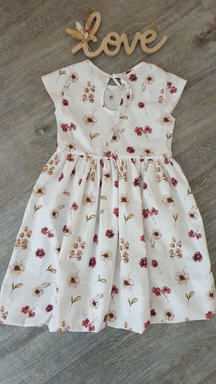 Mädchen-Sommer-Einschulung Kleid mit Flügelärmel