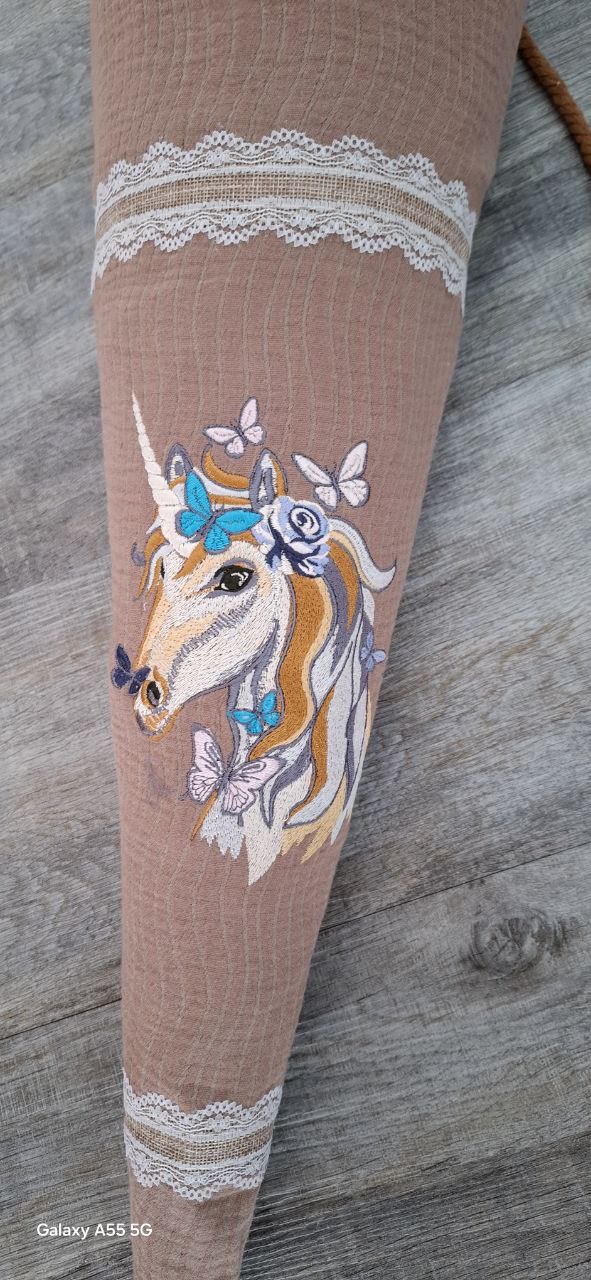Personalisierte Schultüte Geschwister& Kitatüten im Einhorndesign. (ohne Rohling).