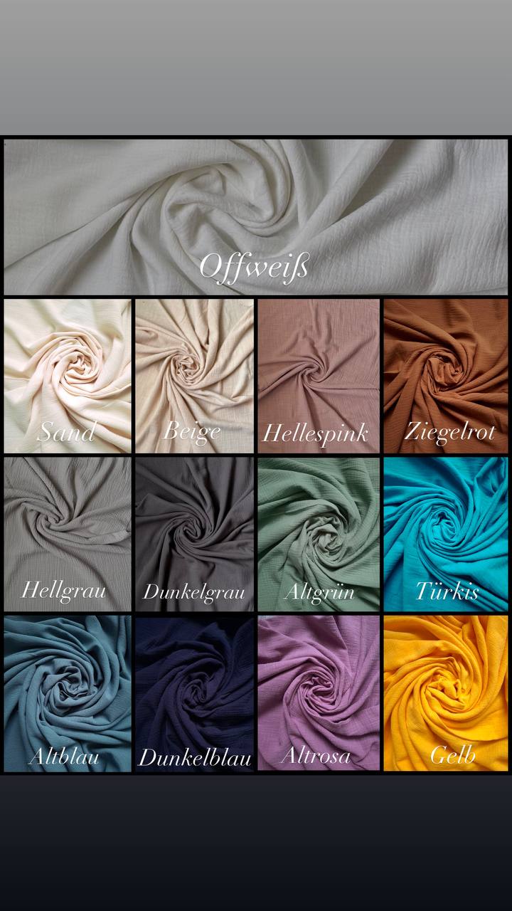Mädchen Kleid aus Musselin mit Rüschen – Langarm Kleid mit Gummizug – Handgemachtes Kinderkleid in verschiedenen Farben und Größen