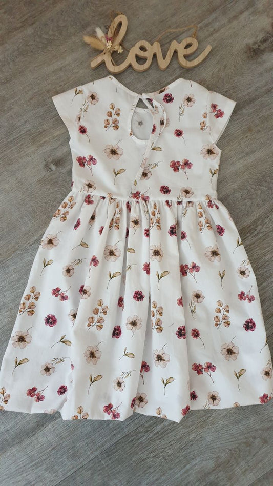 Mädchen-Sommer-Einschulung Kleid mit Flügelärmel