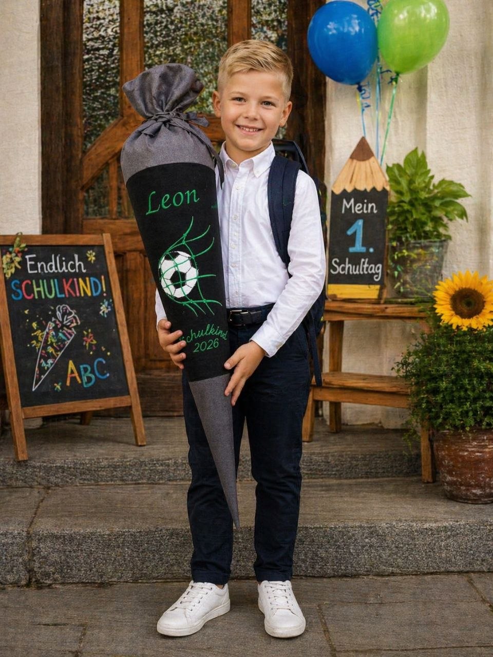 Schultüte für  kleine Fußballfans